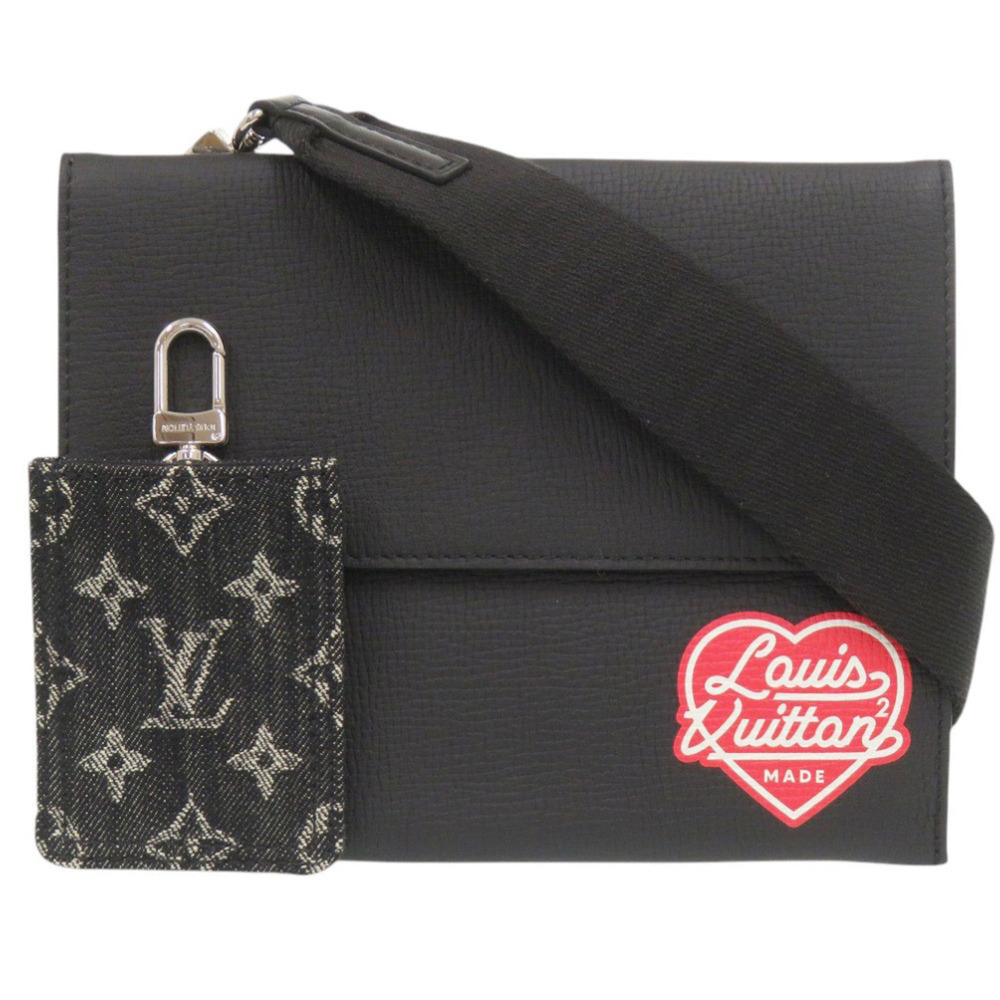 Louis Vuitton x NIGO Drip Trio Handbag Pouch Monogram Denim M81013 IC Leather...